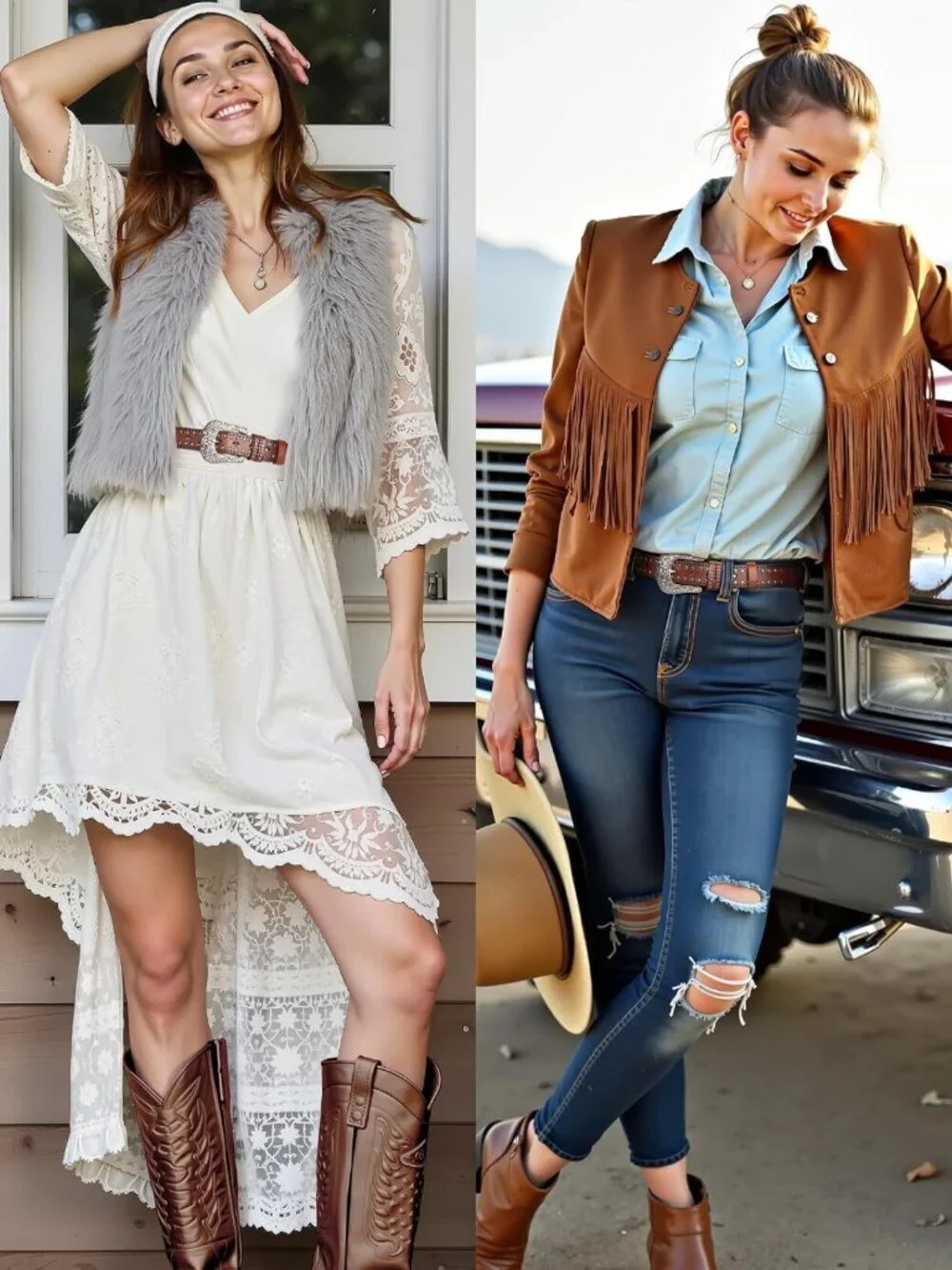Vintage Western Leather Belt with Studs & Silver Buckle | Perfect for Rodeo